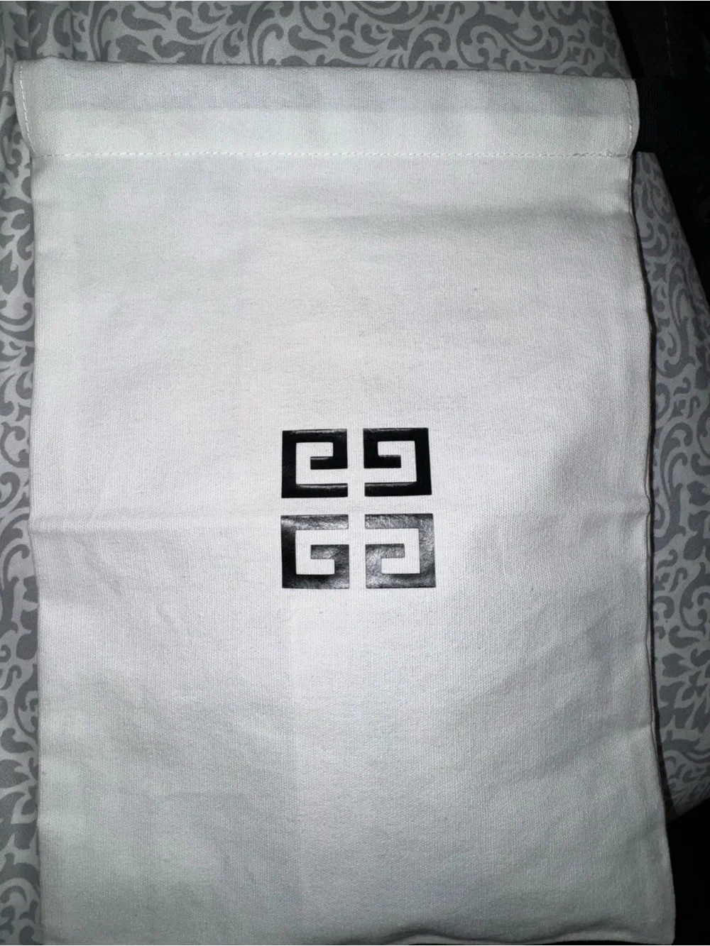 Givenchy White Dust Bag with Black Logo